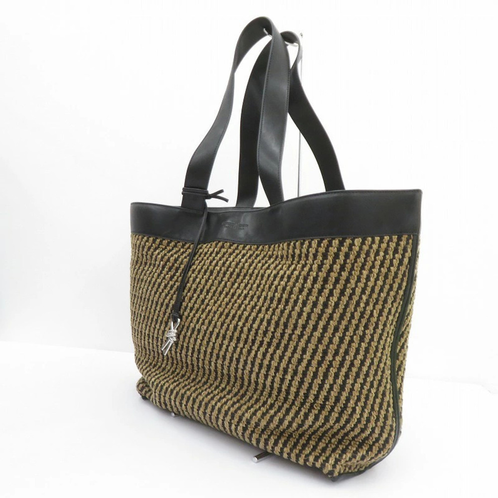 BOTTEGA VENETA Jacquard Tote Bag Brown